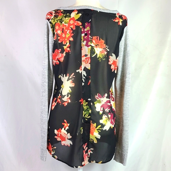 Madison Lily Mixed Fabric Sweater - Picture 4 of 11